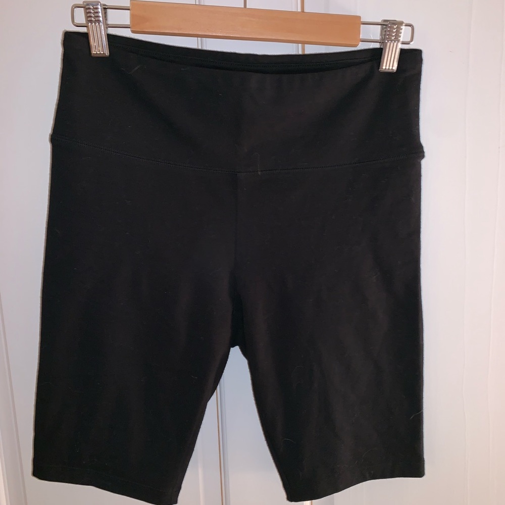 black above the knee cotton bike shorts